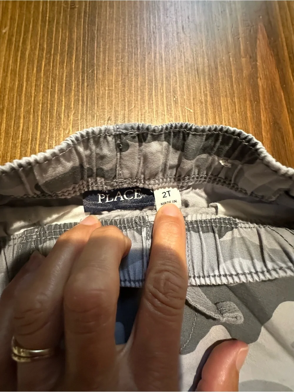 The Children's Place Gray Camo Joggers